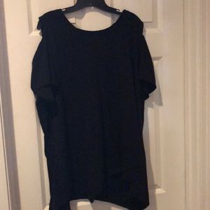 Black Lane Bryant cold shoulder T-shirt